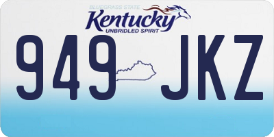 KY license plate 949JKZ