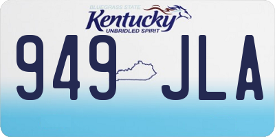 KY license plate 949JLA