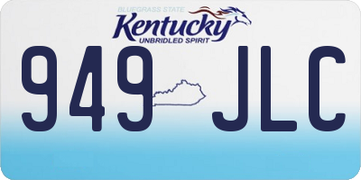 KY license plate 949JLC