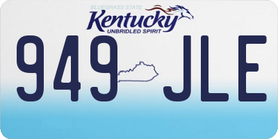 KY license plate 949JLE