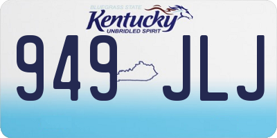 KY license plate 949JLJ