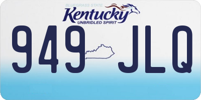 KY license plate 949JLQ