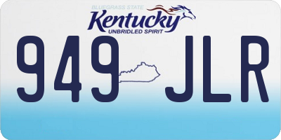 KY license plate 949JLR
