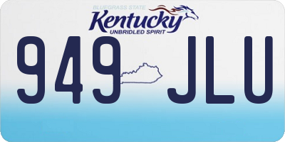 KY license plate 949JLU