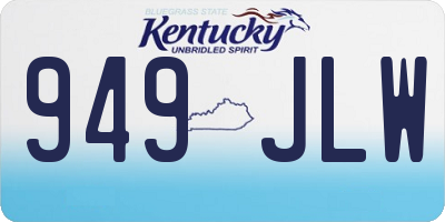 KY license plate 949JLW
