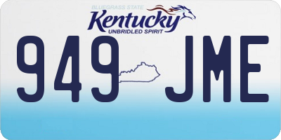 KY license plate 949JME