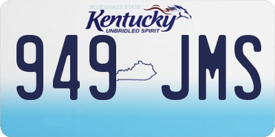 KY license plate 949JMS