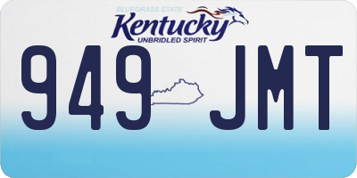 KY license plate 949JMT