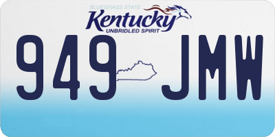 KY license plate 949JMW