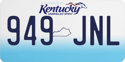 KY license plate 949JNL