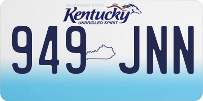 KY license plate 949JNN