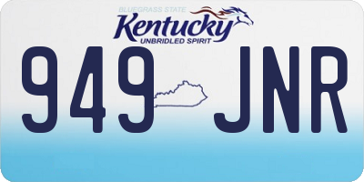 KY license plate 949JNR