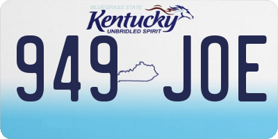 KY license plate 949JOE