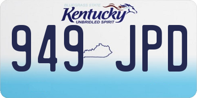 KY license plate 949JPD