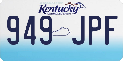 KY license plate 949JPF