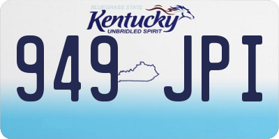 KY license plate 949JPI