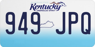 KY license plate 949JPQ
