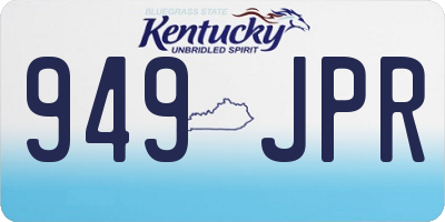 KY license plate 949JPR