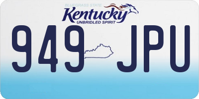 KY license plate 949JPU