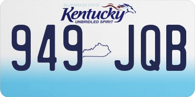 KY license plate 949JQB