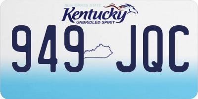 KY license plate 949JQC