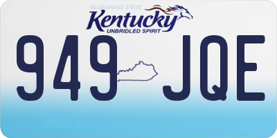 KY license plate 949JQE