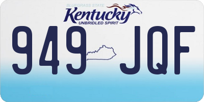 KY license plate 949JQF