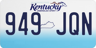 KY license plate 949JQN