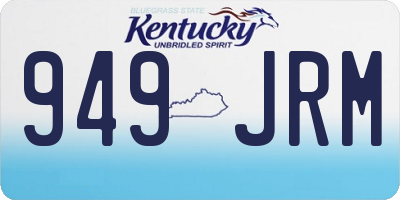 KY license plate 949JRM