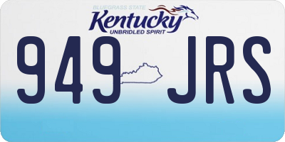 KY license plate 949JRS
