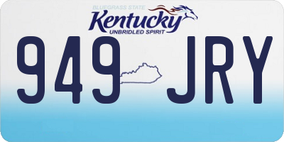 KY license plate 949JRY