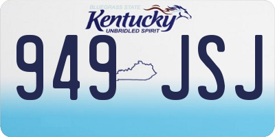 KY license plate 949JSJ