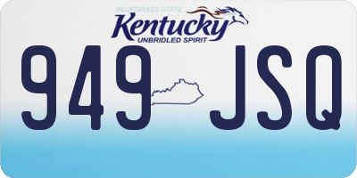 KY license plate 949JSQ
