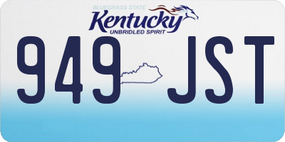 KY license plate 949JST