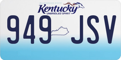 KY license plate 949JSV