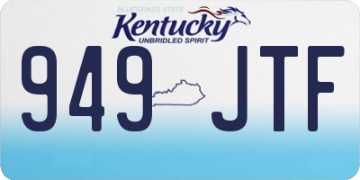 KY license plate 949JTF