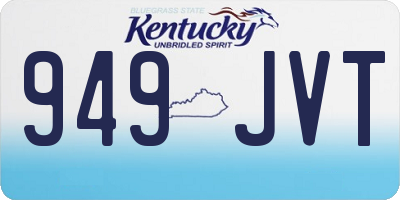 KY license plate 949JVT