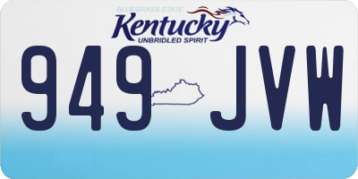 KY license plate 949JVW