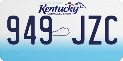 KY license plate 949JZC