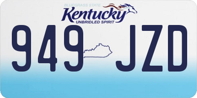 KY license plate 949JZD