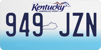 KY license plate 949JZN