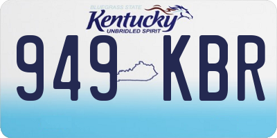KY license plate 949KBR