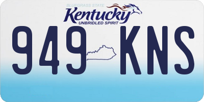 KY license plate 949KNS