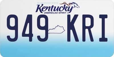 KY license plate 949KRI