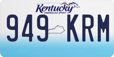 KY license plate 949KRM