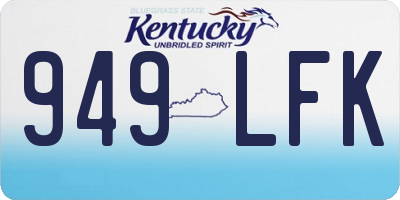 KY license plate 949LFK