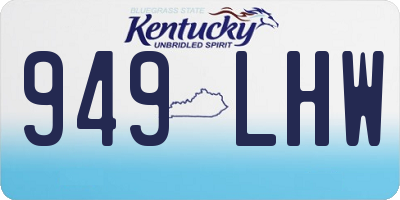 KY license plate 949LHW