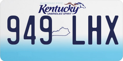 KY license plate 949LHX