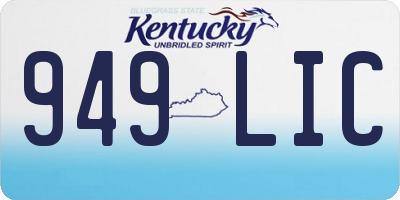 KY license plate 949LIC