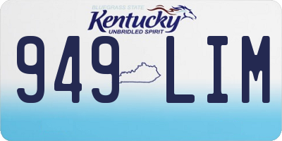 KY license plate 949LIM